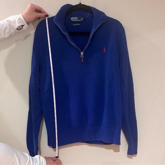 Ralph Lauren Blue Quarterzip Sweater - Picture 4 of 5
